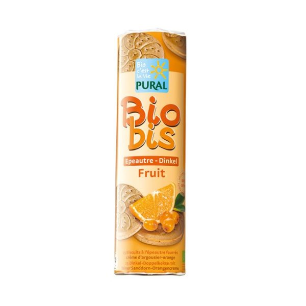 Pural Bio Bis Sandwich Biscuits with Sea-Buckthorn and Orange