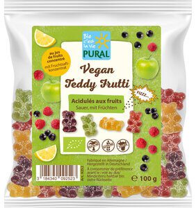 Kummikommid Vegan Teddy Frutti 100g