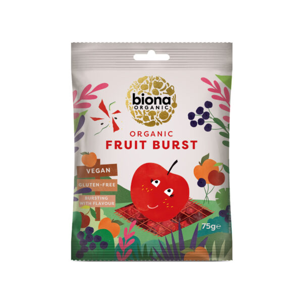 Biona puuviljamaitselised kummikommid 75g vegan