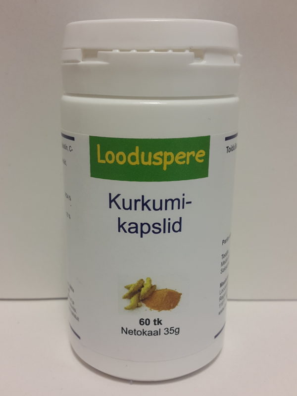 Looduspere kurkumikapslid C-vitamiiniga 60tk