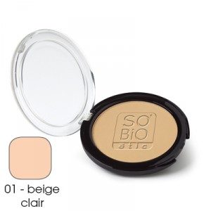 SO'BiO kompaktpuuder nr 1 Light Beige 10g