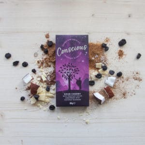 Conscious Raw chocolate with Sour cherry 60g