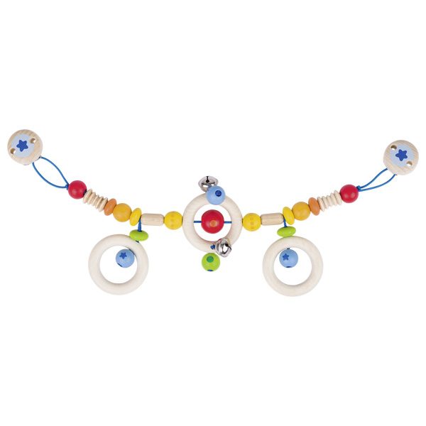 Heimess Pram chain rainbow with clips