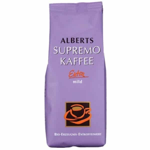 Alberts Supremo Kaffee kofeiinivaba kohv jahvatatud 250g