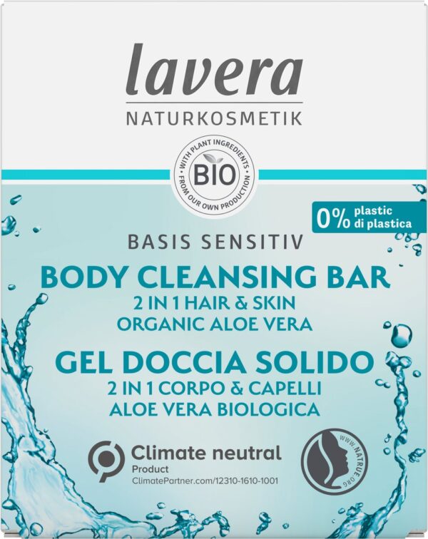 Твердый шампунь/гель для душа Hydro feeling Lavera 50g