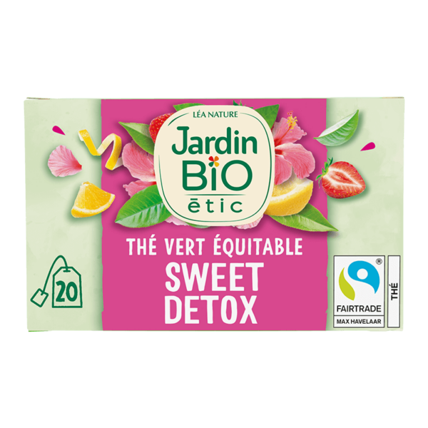 JardinBio Detox taimetee rohelise tee ja võilillega 20x1,5g