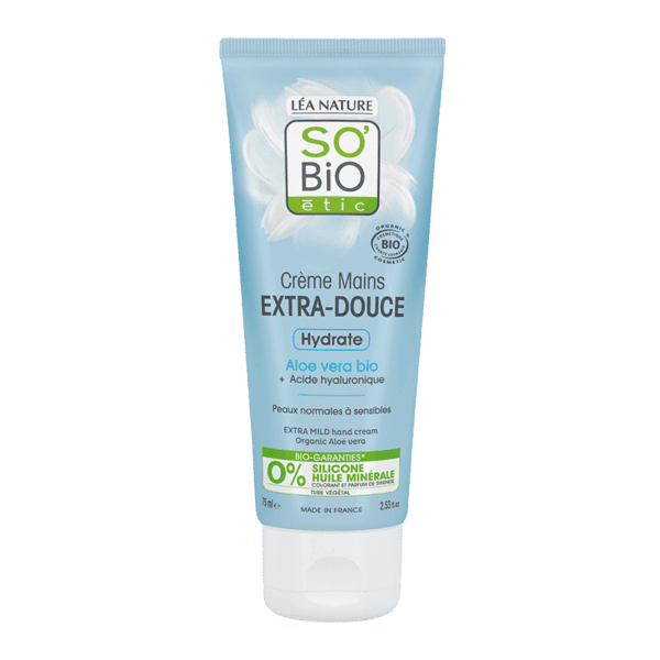 So'Bio Extra Mild Hand Cream with Organic Aloe Vera 75ml