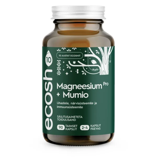 Ecosh Magneesium PRO + Mumio lihastele, närvisüsteemile, immuunsüsteemile