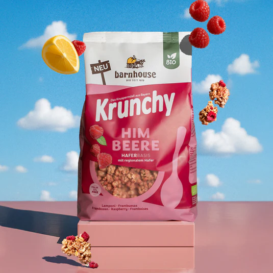 Хрустящие мюсли овсяно-амарантово-малиновые 375 г