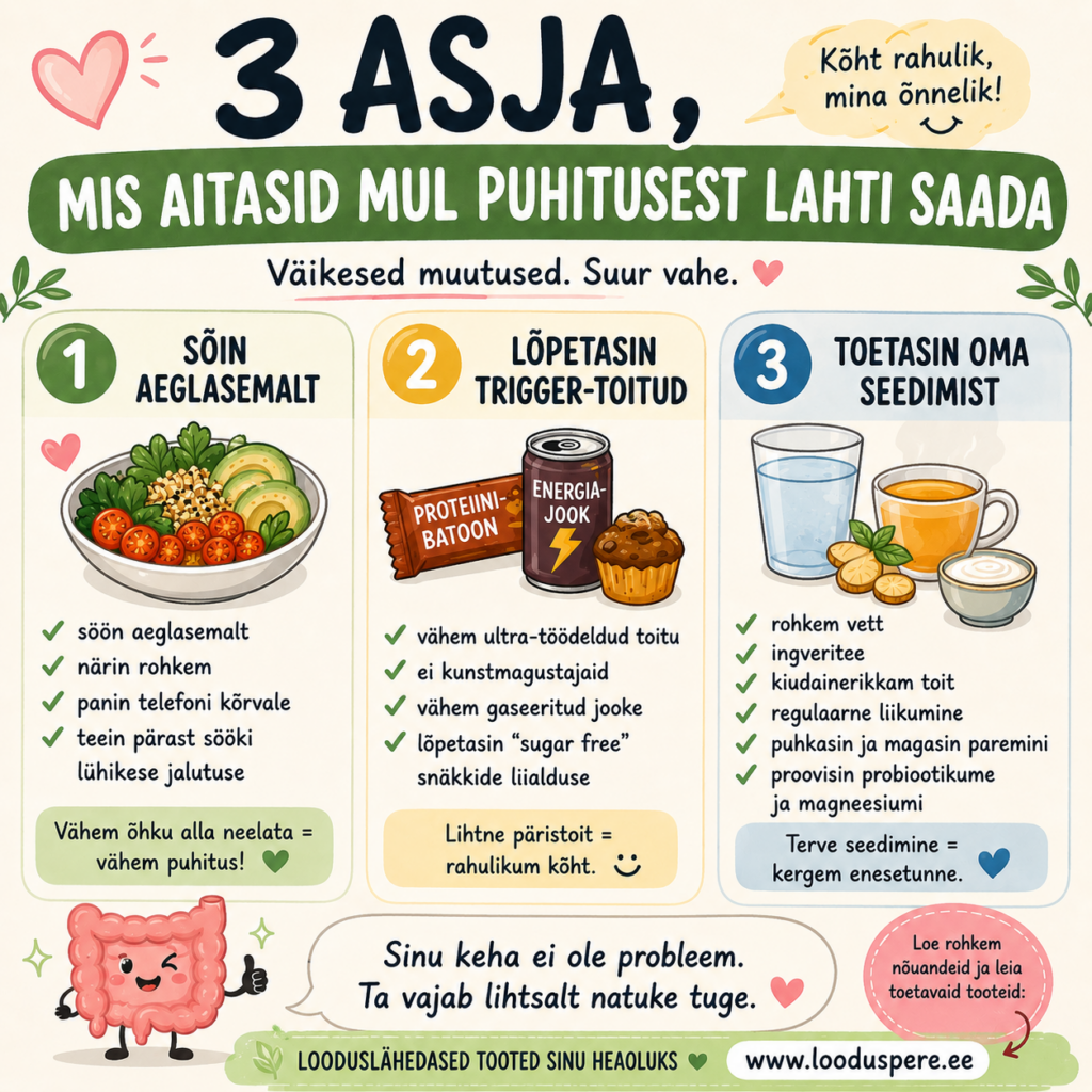 Kõht punnis?  Puhitused?